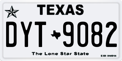TX license plate DYT9082