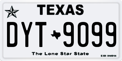 TX license plate DYT9099