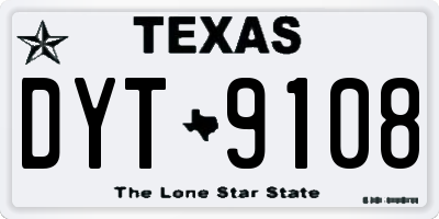 TX license plate DYT9108