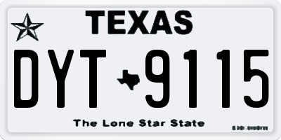 TX license plate DYT9115