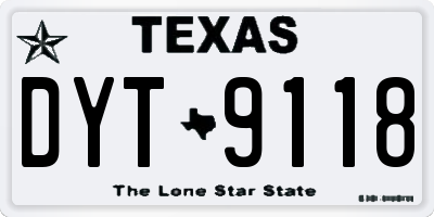 TX license plate DYT9118