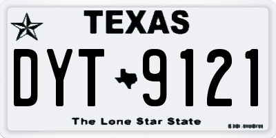 TX license plate DYT9121