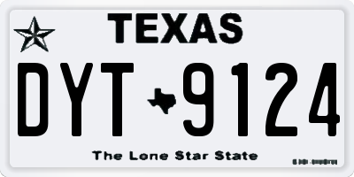 TX license plate DYT9124