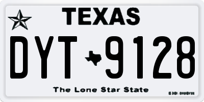 TX license plate DYT9128