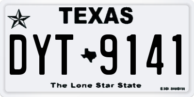 TX license plate DYT9141
