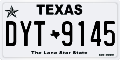 TX license plate DYT9145