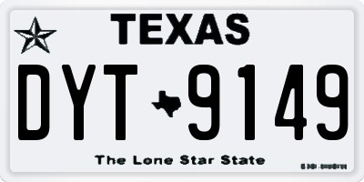 TX license plate DYT9149
