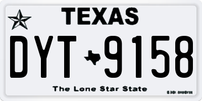 TX license plate DYT9158