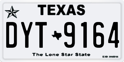 TX license plate DYT9164
