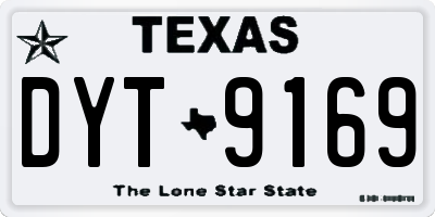TX license plate DYT9169