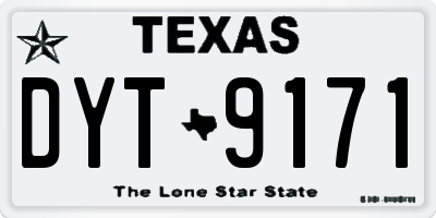 TX license plate DYT9171