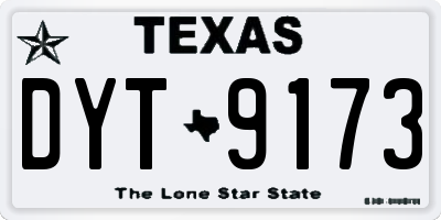 TX license plate DYT9173