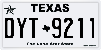 TX license plate DYT9211