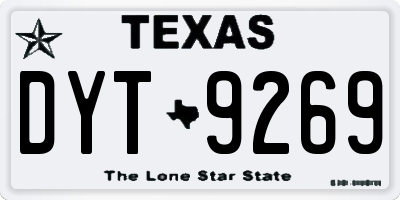 TX license plate DYT9269