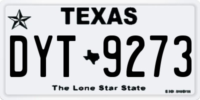 TX license plate DYT9273