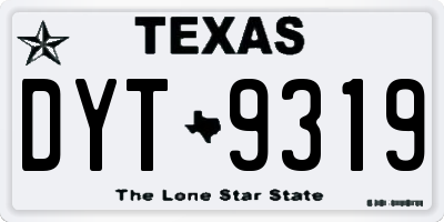 TX license plate DYT9319