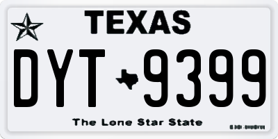 TX license plate DYT9399