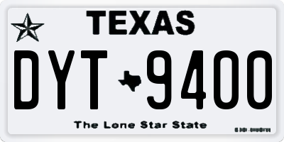TX license plate DYT9400