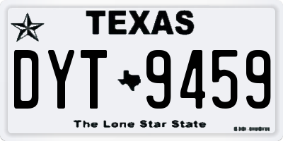 TX license plate DYT9459
