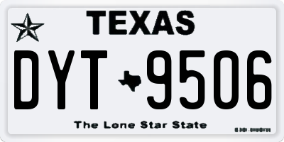 TX license plate DYT9506
