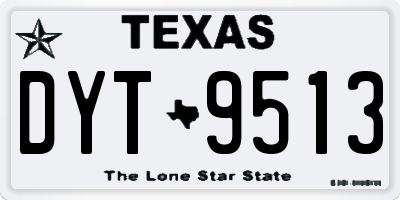 TX license plate DYT9513