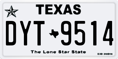 TX license plate DYT9514