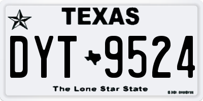 TX license plate DYT9524
