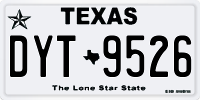 TX license plate DYT9526