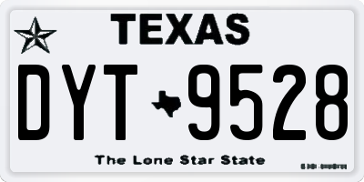TX license plate DYT9528