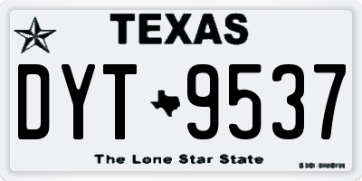 TX license plate DYT9537