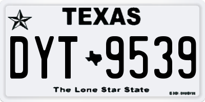 TX license plate DYT9539