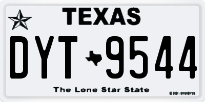 TX license plate DYT9544
