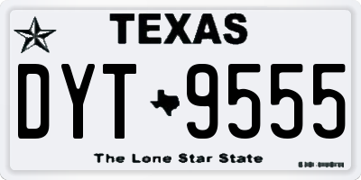 TX license plate DYT9555