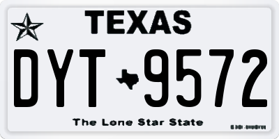 TX license plate DYT9572