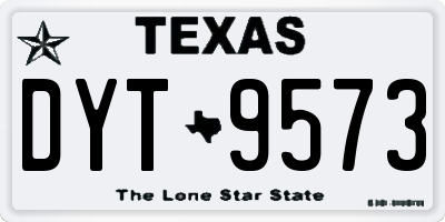 TX license plate DYT9573