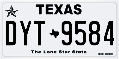 TX license plate DYT9584