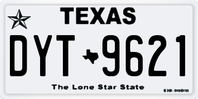 TX license plate DYT9621