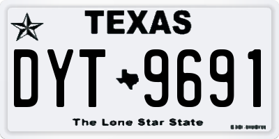 TX license plate DYT9691