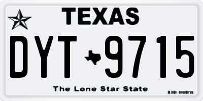 TX license plate DYT9715