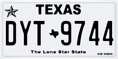 TX license plate DYT9744