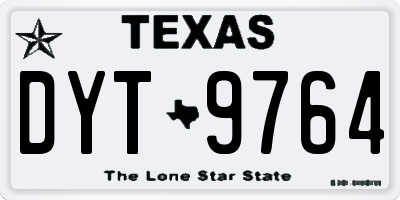 TX license plate DYT9764