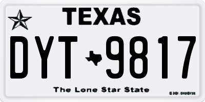 TX license plate DYT9817