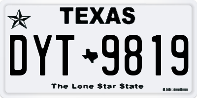 TX license plate DYT9819