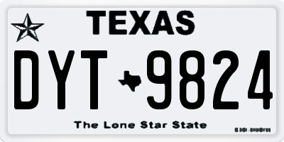 TX license plate DYT9824