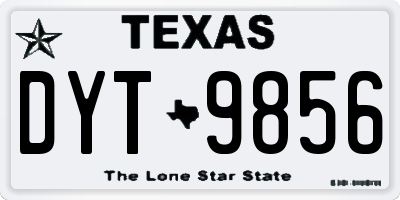 TX license plate DYT9856
