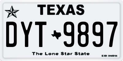 TX license plate DYT9897