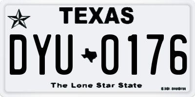 TX license plate DYU0176