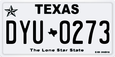 TX license plate DYU0273