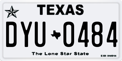 TX license plate DYU0484