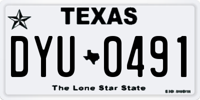 TX license plate DYU0491